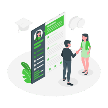 Recruitment management system for schools - candidate profile and a new teacher being welcomed
