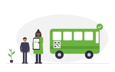 Student scanning a QR code to board the school bus – Vawsum case study